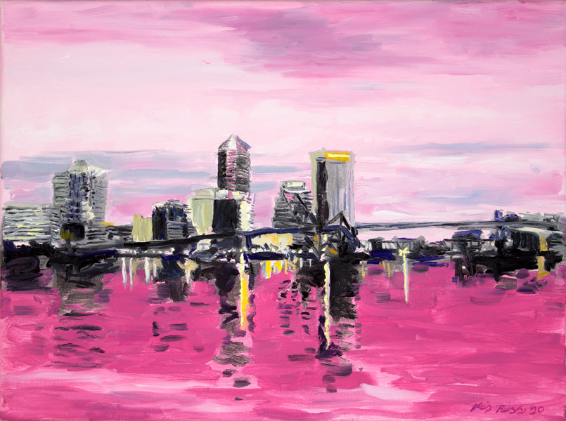 Jax, Pink, Giclee Print, Signed