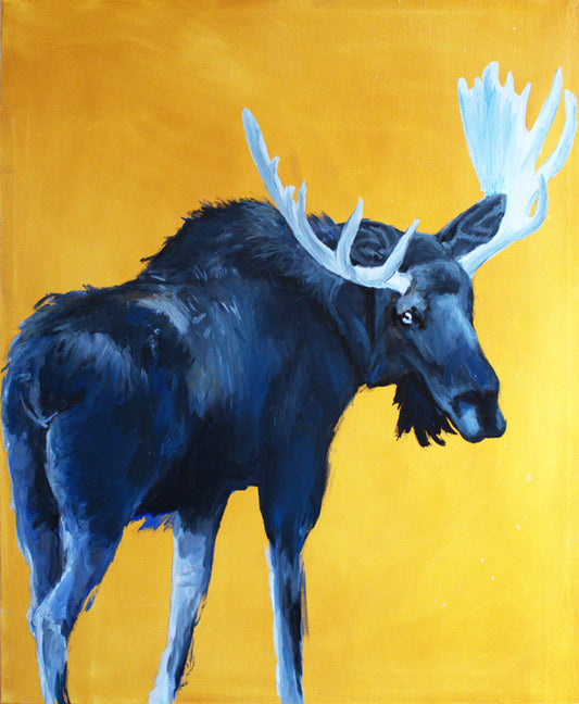 Blue Moose, Giclée Print, Signed