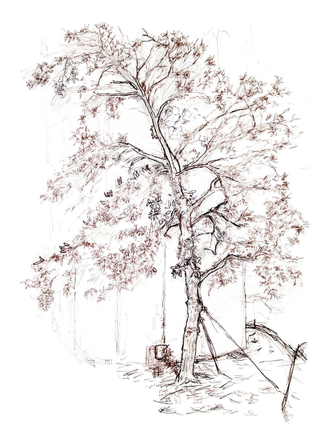 Riverside Art Market Tree #4, Giclée Print, Signed