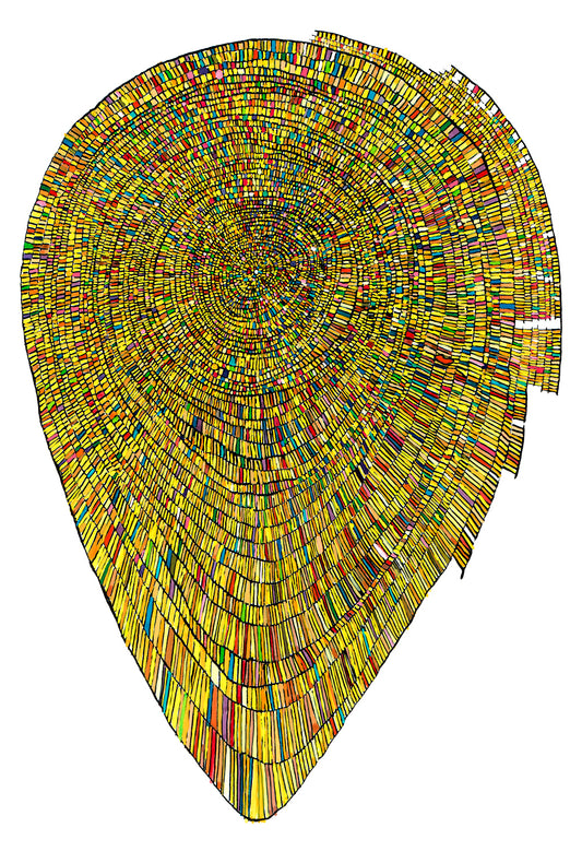 Concentric Grid #1, (colored), Giclée Print, Signed